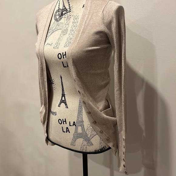 BEIGE ZARA CARDIGAN - Picture 2 of 4